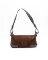 Loewe Suede Anagram Bag In Brown