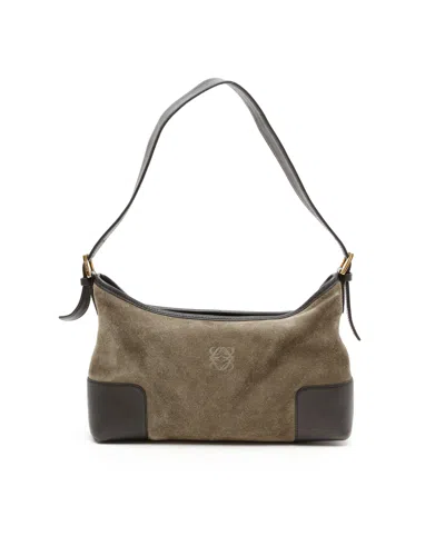 Loewe Suede Anagram Shoulder Bag In Multi