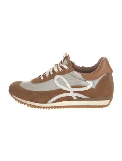 Pre-owned Loewe Suede Athletic Sneakers In Brown