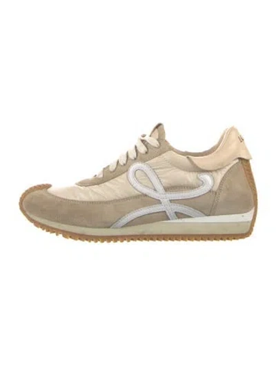 Pre-owned Loewe Suede Athletic Sneakers In Neutral
