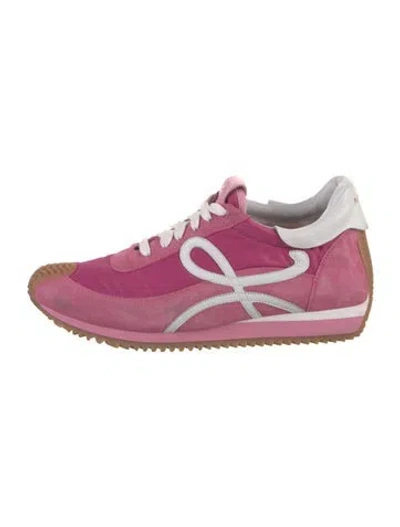 Pre-owned Loewe Suede Athletic Sneakers In Pink