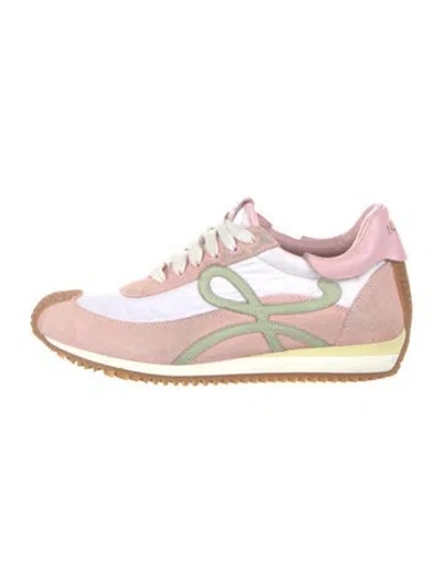 Pre-owned Loewe Suede Athletic Sneakers In Pink