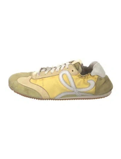 Pre-owned Loewe Suede Athletic Sneakers In Yellow