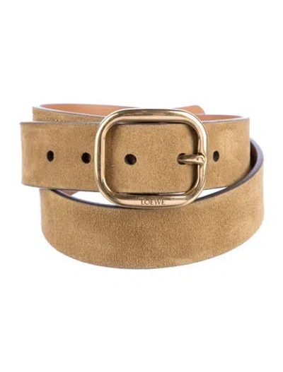 Pre-owned Loewe Suede Belt In Brown