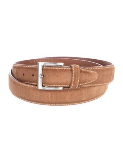 Pre-owned Loewe Suede Belt In Brown