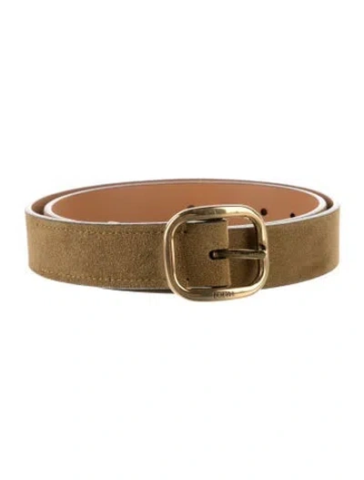 Pre-owned Loewe Suede Belt In Yellow