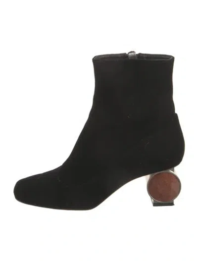 Pre-owned Loewe Suede Boots In Black