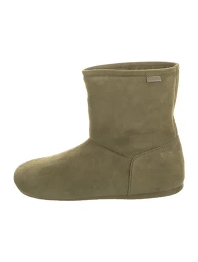 Pre-owned Loewe Suede Boots In Neutrals