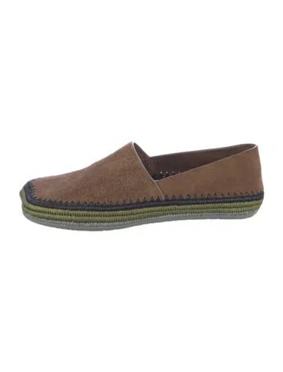 Pre-owned Loewe Suede Braided Accents Espadrille Sneakers In Brown