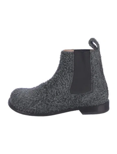 Pre-owned Loewe Suede Chelsea Boots In Blue