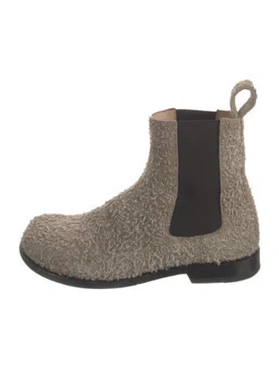 Pre-owned Loewe Suede Chelsea Boots In Gray