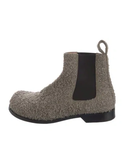 Pre-owned Loewe Suede Chelsea Boots In Gray