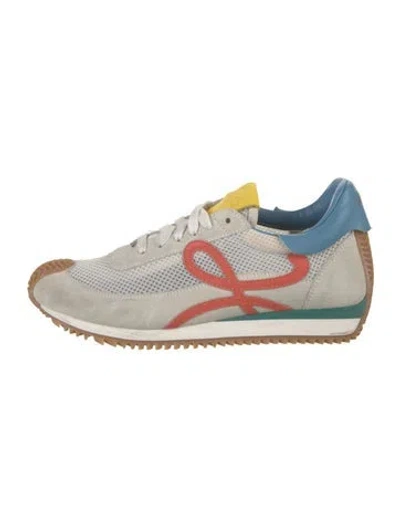 Pre-owned Loewe Suede Colorblock Pattern Athletic Sneakers
