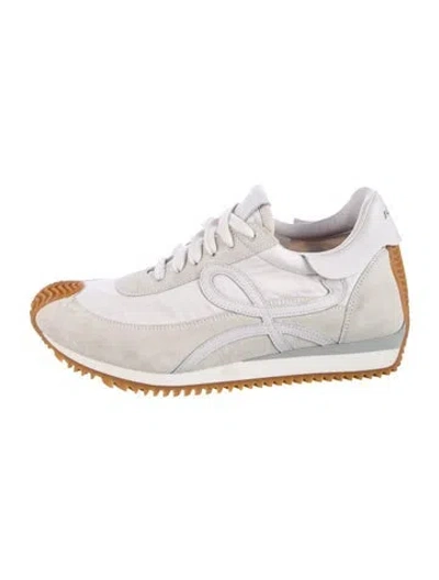 Pre-owned Loewe Suede Colorblock Pattern Athletic Sneakers In Neutral