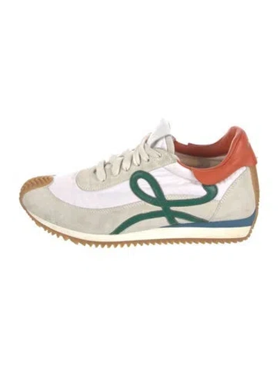 Pre-owned Loewe Suede Colorblock Pattern Sneakers In Multi