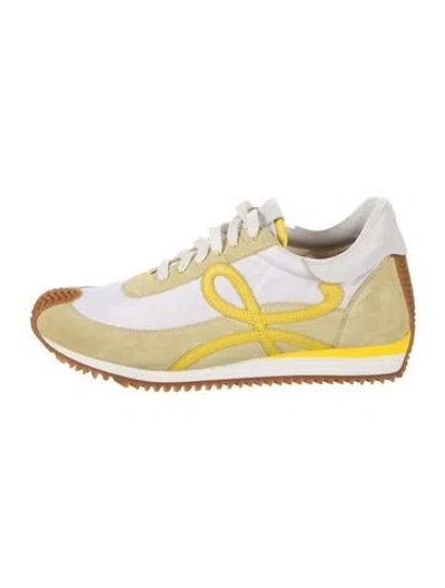 Pre-owned Loewe Suede Colorblock Pattern Sneakers In Multi