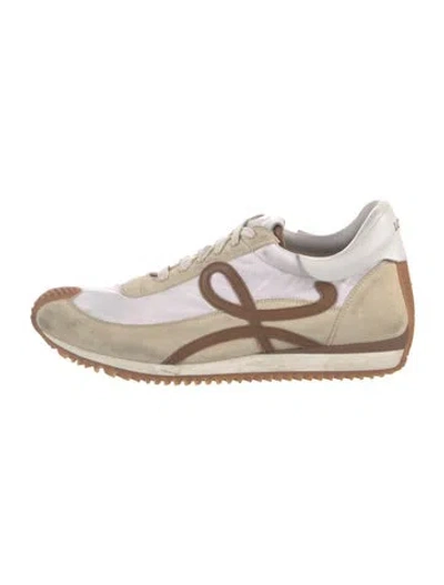 Pre-owned Loewe Suede Colorblock Pattern Sneakers In Multi