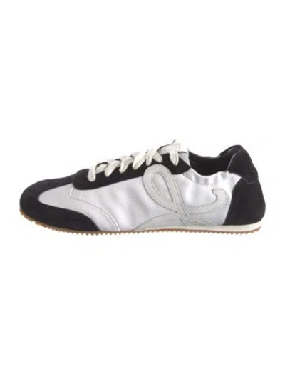 Pre-owned Loewe Suede Colorblock Pattern Sneakers In Multi