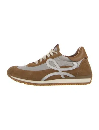 Pre-owned Loewe Suede Colorblock Pattern Sneakers In Multi