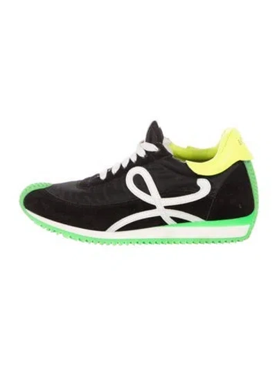 Pre-owned Loewe Suede Colorblock Pattern Sneakers In Multi
