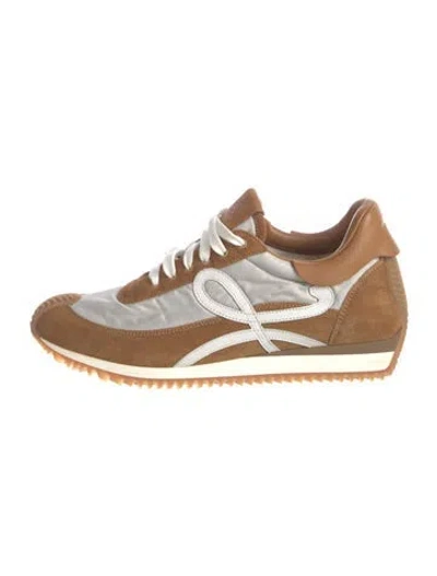 Pre-owned Loewe Suede Colorblock Pattern Sneakers In Multi