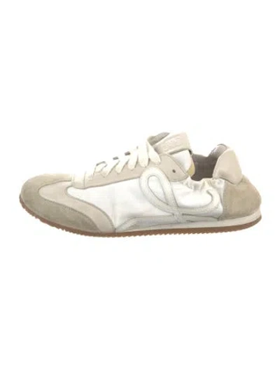 Pre-owned Loewe Suede Colorblock Pattern Sneakers In Neutral