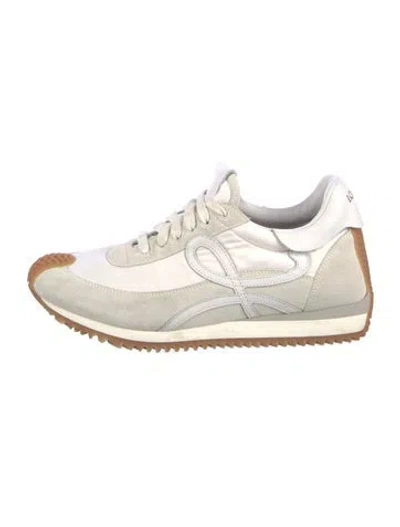 Pre-owned Loewe Suede Colorblock Pattern Sneakers In Neutral