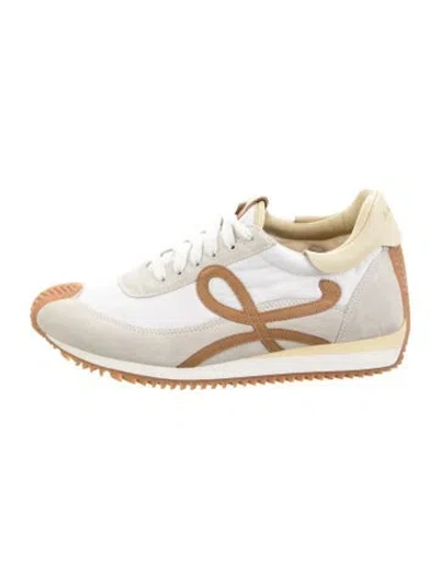 Pre-owned Loewe Suede Colorblock Pattern Sneakers In Neutral