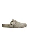Loewe Textured Surface Slip-on Slippers In Gray