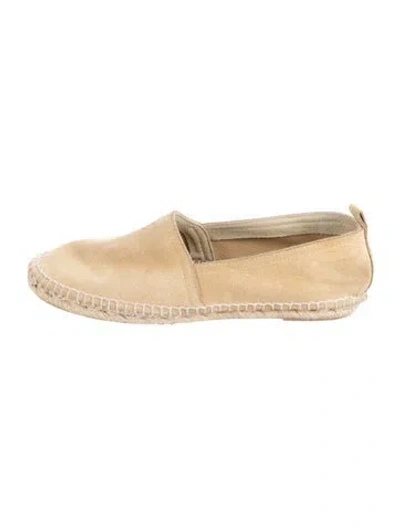Pre-owned Loewe Suede Espadrilles In Neutrals