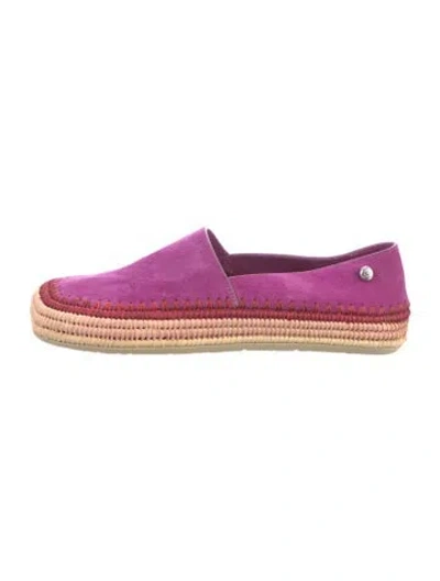 Pre-owned Loewe Suede Espadrilles In Pink