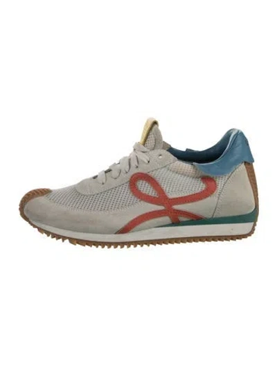Pre-owned Loewe Suede Graphic Print Athletic Sneakers