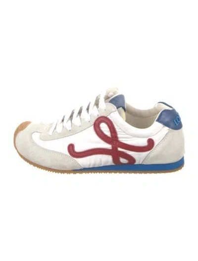 Pre-owned Loewe Suede Graphic Print Athletic Sneakers In Multi