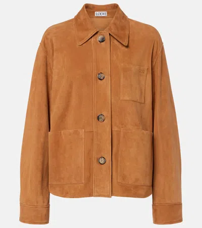 Loewe Suede Jacket In Black