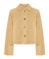 Loewe Suede Jacket In Brown