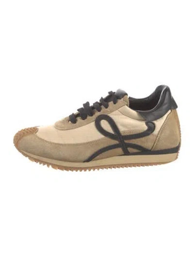 Pre-owned Loewe Suede Leather Trim Embellishment Athletic Sneakers