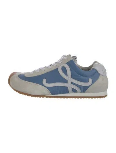 Pre-owned Loewe Suede Leather Trim Embellishment Sneakers In Multi