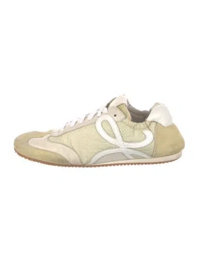 Pre-owned Loewe Suede Leather Trim Embellishment Sneakers In Multi