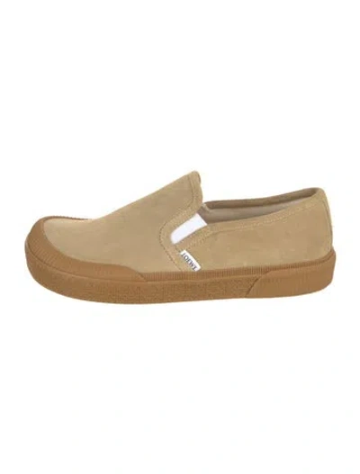 Pre-owned Loewe Suede Loafer Sneakers In Neutral
