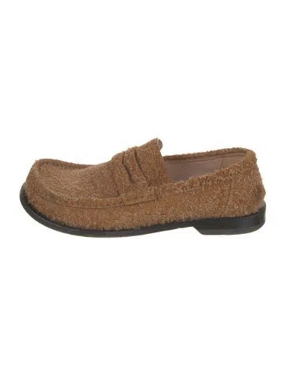 Pre-owned Loewe Suede Loafers In Brown