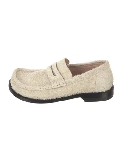 Pre-owned Loewe Suede Loafers In Neutral