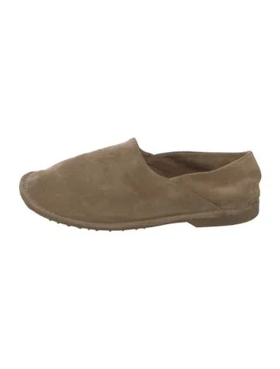 Pre-owned Loewe Suede Loafers In Neutral