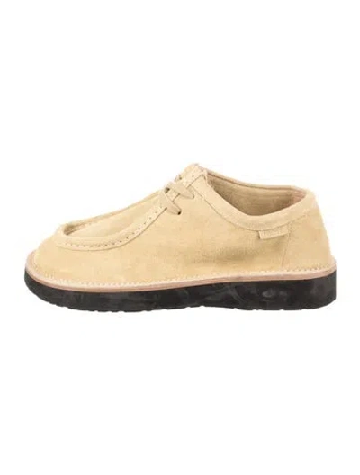 Pre-owned Loewe Suede Moccasins In Neutrals