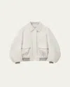 Loewe Suede Jacket Collared Design Flap Pockets In Gray