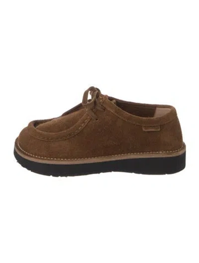 Pre-owned Loewe Suede Oxfords In Brown