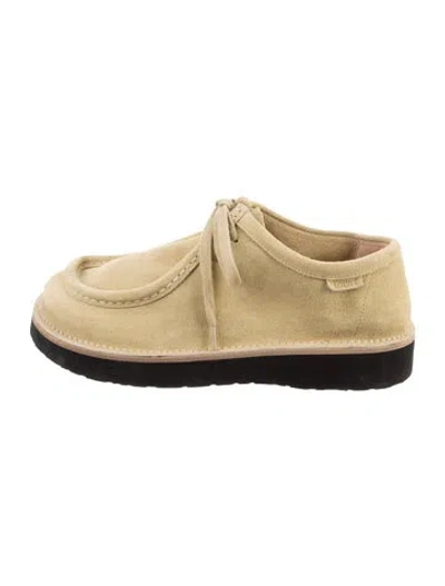 Pre-owned Loewe Suede Oxfords In Neutral