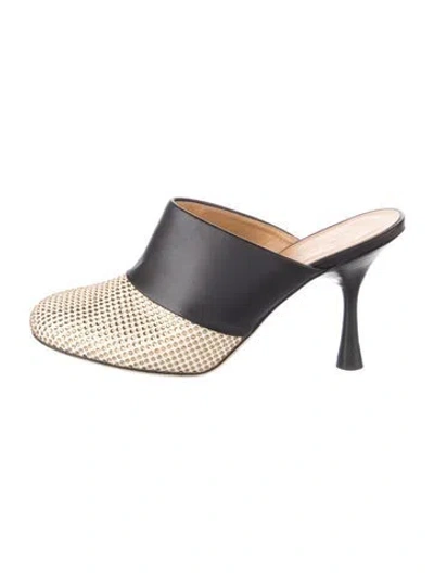 Pre-owned Loewe Suede Patterned Mules In Multicolor