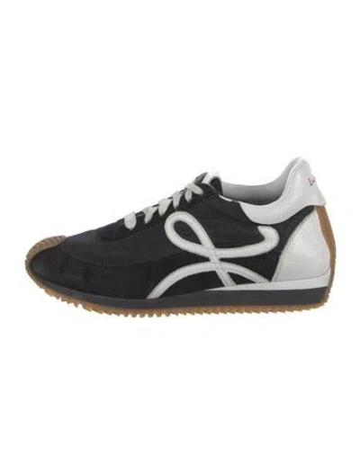 Pre-owned Loewe Suede Printed Athletic Sneakers In Black