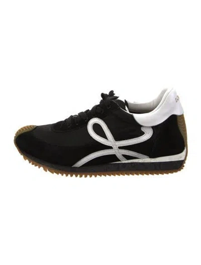 Pre-owned Loewe Suede Printed Athletic Sneakers In Black
