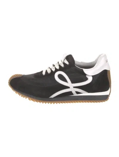 Pre-owned Loewe Suede Printed Athletic Sneakers In Black